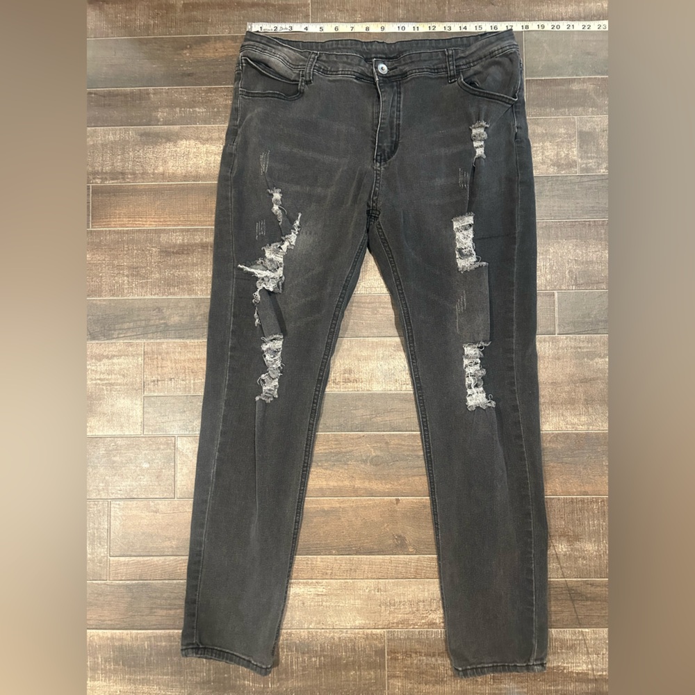 Distressed Black Jeans for Men